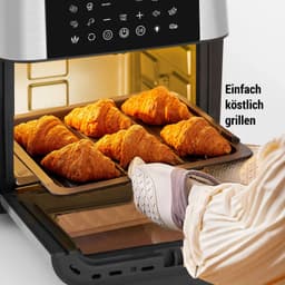ITRONIQ Airfryer Oven XXL 12L – Heteluchtfriteuse 1800W – 12 Programma's – Rotisserie – Digitaal Touchscreen – RVS – Zwart — thumbnail 2