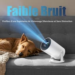 Mini Beamer met Android 11, 1080P Ondersteuning, WiFi 6, Bluetooth 5.2 en 180° Draaibare Projectie - Draagbare Smart Projector voor Thuis en Onderweg — thumbnail 4