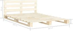 Bedframe familiebed palletbed palletbed massief grenen 160×200 cm — thumbnail 5