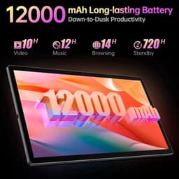Tablet 15.6 Inch Grijs - Android 14 Besturingssysteem - 8 GB RAM - 128 GB Opslag - IPS Scherm - Voor Zakelijk En Multimedia — thumbnail 2