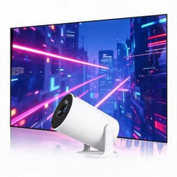 HY300Ultra Projector - Beamer -Mini Smart Projector- 200 ANSI - Native 720P - WiFi - Bluetooth 5.4 - Automatische Keystone Correctie - 180° Draaibaar - 35-110 Inch-wit-Home Cinema — thumbnail 5
