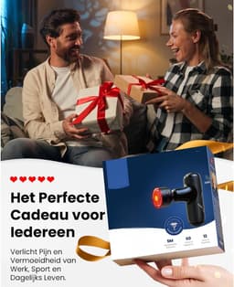 Masage Gun - Draagbaar Mini - Massagepistool Voor Herstel Bij Spierpijn - Massagepistool - Zwart - 14cm x 11cm x 5cm — thumbnail 4