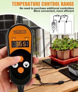 Verwarmingsmatten Planten, 104x50cm, Thermostaat 5-45°C, Auto-Resume — thumbnail 3