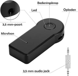 Bluetooth Adapter Draadloos Receiver Auto Carkit Muziek AUX Audio — thumbnail 2
