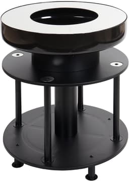 Vuurschaal met grill MCW-K95, vuurplaats-grill BBQ, grillplaat plank, staal roestvrij staal email Ø 56cm zwart — thumbnail 1
