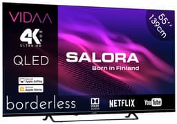 Salora QLED55UV1 - 55 inch QLED Smart TV - 4K Ultra HD - VIDAA - Zwart — thumbnail 5