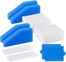 2-delige filterset, complete set van 5 stuks voor Geschikt voor Thomas Aqua+ serie stofzuigers, vervanging voor Thomas filterset 99 (onderdeelnummer 787241), vervangingsonderdeel bevat 5 filters (2 stuks) — thumbnail 1