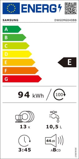 Samsung DW60M6040BB - Inbouwvaatwasser - Volledig ingebouwd - 13 couverts - E label - 44 dB - Roestvrijstaal — thumbnail 2