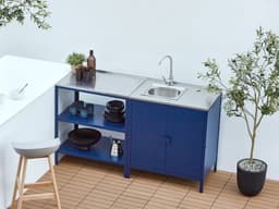 BELIANI VILAMA - Buitenkeuken eiland - Blauw - 80x50x92 cm - Staal — thumbnail 3