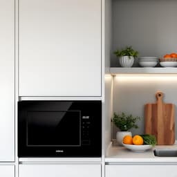 Inbouw Magnetron - Oven Grilloven - Snel Eten Bereiden - Frameloos Design - 20 liter - Zwart — thumbnail 4