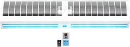 Luchtgordijn Machine - Wandventilator - Binnenklimaat Verbeteren - Afstandsbediening Inclusief - 60cm - Wit — thumbnail 1