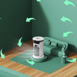 Draagbare airconditioner, draagbare koeler, stille verstelbare kantoorventilator, 4 ventilatorsnelheden, 2 nevelstanden, 180° zwenking, gekleurde verlichting, wit — thumbnail 3