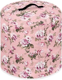 Apparaat Cover - Keuken machinehoes - Apparaten Beschermen - Met Voorvak - Universeel Formaat - Bloemenprint Roze — thumbnail 4