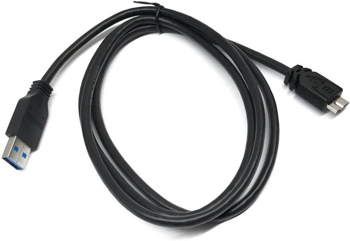 USB 3.0 Kabel - Adapterkabel Datakabel - Externe Schijf Verbinding - Snelle Dataoverdracht - 1 Meter - Zwart — afbeelding 1