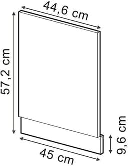 Vaatwasserpaneel Inbouw 45 cm Landhuisstijl Antraciet — thumbnail 5