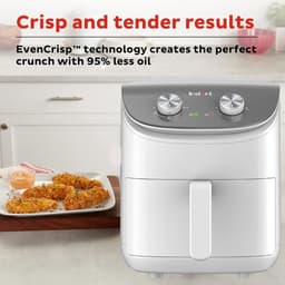 Heteluchtfriteuse - Compacte friteuse - Gezond koken - Energiebesparend - 38 liter - Wit — thumbnail 4