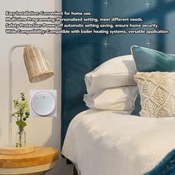 Draadloze Thermostaat - Slimme Regelaar - Temperatuur Regelen - Hoge Nauwkeurigheid - 13mm Paneel - Wit — thumbnail 3