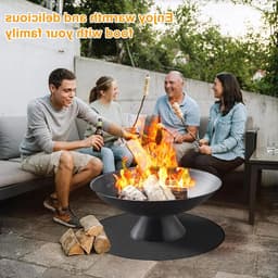 Vuurvaste BBQ Mat voor Onder de Grill, Beschermende Vloermat voor Open Haard en Kookplek, Ideaal voor Barbecue en Kamperen, 48 Inch Groot — thumbnail 5