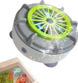 Groentewasmachine Elektrisch - Groentespinner Voedselreiniger - Hygiënisch Eten Bereiden - USB Oplaadbaar - 115 x 115 x 75 cm - Wit — thumbnail 1
