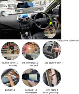 Hardwire Kit voor Dashcam - Mini USB Fuse 12V-28V naar 5V met Laagspanningsbeveiliging en 11Ft Oplaadkabel met Type C Aansluiting — thumbnail 3