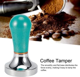 Espresso Tamper - Koffie Aanstamper - Koffie Bereiden - Gelijkmatige Drukverdeling - 57 mm - Lichtblauw — thumbnail 5