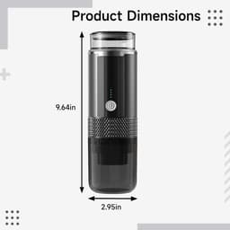 OLOEY Draagbaar koffiezetapparaat-automatisch mini draadloos koffiezetapparaat-oplaadbaar-met ingebouwde batterij-geschikt voor reizen, kamperen-autorijden-thuis en op kantoor-compatibel met K-Cup koffiecapsules — thumbnail 5