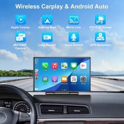 Navigatiesysteem Auto - Dashcam voor auto - GPS Navigatie - Draadloze - 2.5K DVR - Bluetooth Audio - ADAS Systeem - 9" - Achteruitrijcamera - Spraakbesturing — thumbnail 2