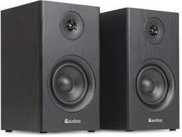 Boekenplank speakers - Audizio BS15 - Actieve speakerset met Bluetooth - HiFi speakers - 60W - Zwart — thumbnail 1