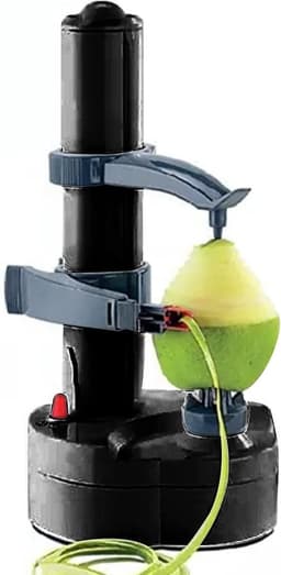 Elektrische Aardappelschilmachine - Groente Fruit Schillen - Snel Keukenwerk - Automatisch Balancerend - 29 x 14 cm - Zwart — thumbnail 1