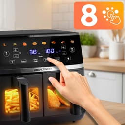 Berdsen BD-657 Serie - Heteluchtfriteuse - 10,2L - 1700W - Zwart — thumbnail 4