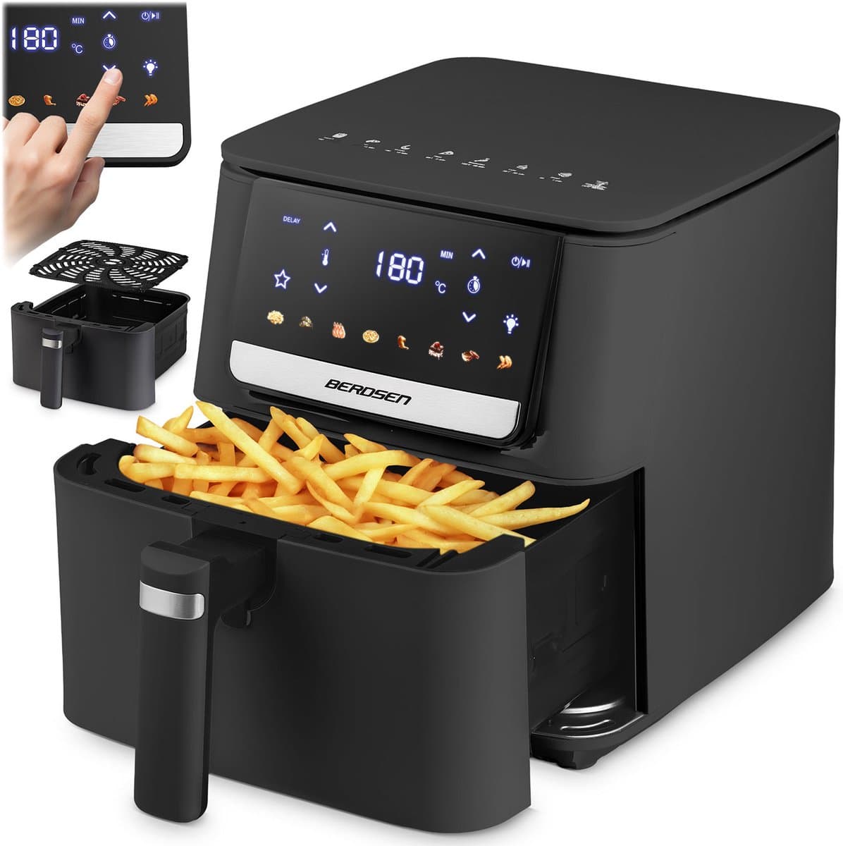 Berdsen BD-662 - Heteluchtfriteuse - 6.5L - 1700W - Zwart — afbeelding 1