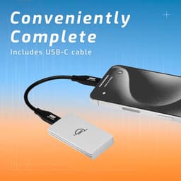 Externe SSD - Draagbare Opslag - Snelle Data Transfer - Aluminium Behuizing - 1 TB - Zilver — thumbnail 2