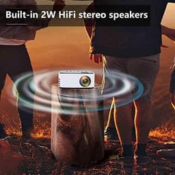 aladdien - Projector - Mini - HD 1080P - Home Cinema - Portable - Outdoor - Wifi - LED Lights - Adapter - Smartphone Tablet Laptop TV Stick - Zwart ... — thumbnail 4