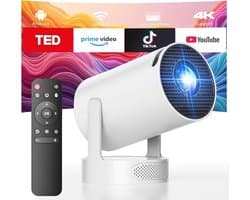 Draagbare Short Throw Beamer met Android TV en WiFi 6