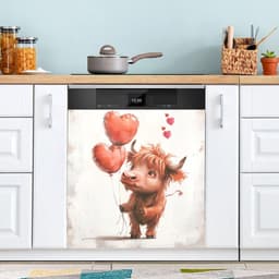 Magnetische Vaatwasserhoes - Keuken Decor - Keuken Opfrissen - Universele Compatibiliteit - 53 x 66 cm - Hond met hoed — thumbnail 4