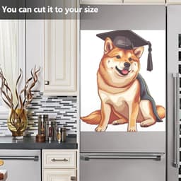 Magnetische Vaatwasserhoes - Keuken Decor - Keuken Opfrissen - Universele Compatibiliteit - 53 x 66 cm - Hond met hoed — thumbnail 3