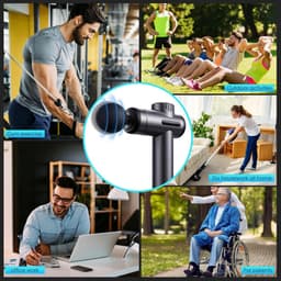 Massage Gun - Spierherstel Apparaat - Spierontspanning Thuis - 99 Snelheden 8 Koppen - 17x7x23 cm - Zwart — thumbnail 3