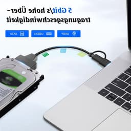 USB adapter voor externe en interne harde schijven, 2.5 & 3.5 SSD/HDD met 12V 2A voeding, compatibel met Windows, Mac en Linux, ideaal voor dataoverdracht en opslaguitbreiding — thumbnail 3