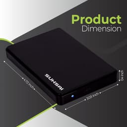 Draagbare Externe Harde Schijf - Externe HDD Opslag - Bestanden Opslaan - Snelle Gegevensoverdracht - 1 TB - Zwart — thumbnail 4
