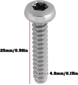 Dailygoods- Schroeven 4,8 x 25mm - 6 stuks - Roestvrij Staal - Corrosiebestendig - Compatibel met Mountfield SP53H - Eenvoudig te installeren - Bevestigingsschroeven — thumbnail 4