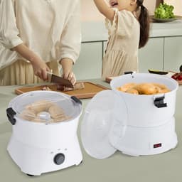Elektrische Aardappelschilmachine - Automatische Schilmachine - Snel Groenten Schillen - Krachtige Koperen Motor - 0.8 kg Capaciteit - Wit — thumbnail 3