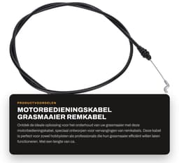 Dailygoods- Motorbedieningskabel Vervanging voor Toro Grasmaaier - Remkabel - PVC/Nylon/Staaldraad - Lengte 147 cm - Uittrekbare lengte 80 mm - Artikelnummer 104-8676 — thumbnail 1