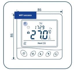 Programmeertbare Wi-Fi thermostaat W350, 16A, 230 V, Wit — thumbnail 3