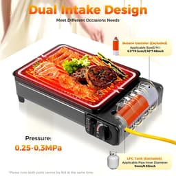 Linkforu – Gas Barbeque – Grillplaat - Compacte TafelBBQ - Grill – Draagbaar – Butaangas - Binnen- en Buitengrill - BBQ Rooster — thumbnail 3