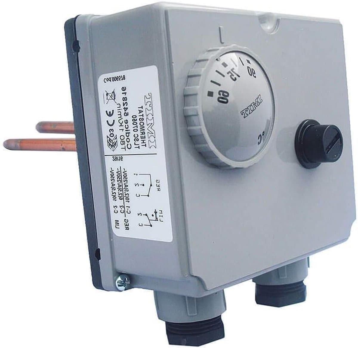 Dubbele Thermostaat - Verwarming Controle - Regelen Temperatuur - WiFi Connectiviteit - 230 Volt - Grijs — afbeelding 1