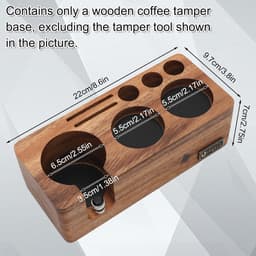 Tamper Station - Tamping Station - Espresso Voorbereiding - Massief Walnoothout - 51-54mm — thumbnail 3