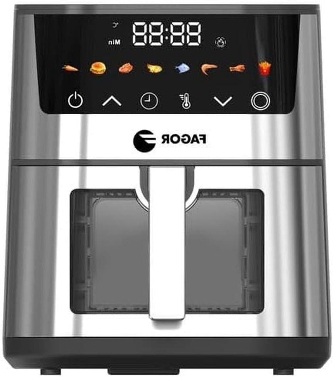 Heteluchtfriteuse - Airfryer - Gezond Frituren - 8 Programma's - 5 Liter - RVS — afbeelding 1