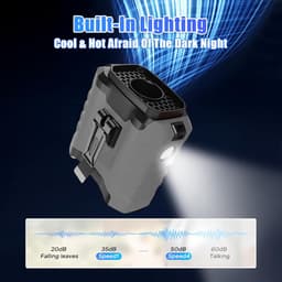 Taillenventilator Draagbaar - Gordelclip Ventilator 15000 rpm - 5 Standen Krachtig - 10000mAh Oplaadbaar - voor Buiten, Werk, Sport - Zwart - 1 Stuk — thumbnail 4