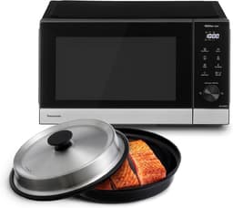 Magnetron Grill - Combi Oven - Snel Koken - Met Stoomfunctie - 29 Liter - Zwart RVS — thumbnail 1