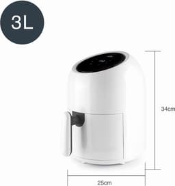 Airfryer Zonder Olie - Gezond Frituren - Snelle Maaltijden - TotalCook Technologie - 3 Liter Capaciteit - Wit — thumbnail 4